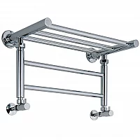 Milano Pendle Chrome Heated Towel Rail with Heated Shelf 294mm x 532mm