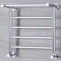 Milano Pendle Chrome Heated Towel Rail with Heated Shelf 494mm x 532mm