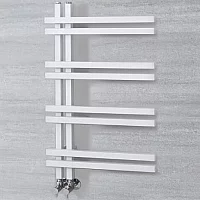 Milano Pars White Aluminium Designer Heated Towel Rail 800mm x 500mm