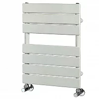 Milano Lustro Designer White Flat Panel Heated Towel Rail 600mm x 400mm