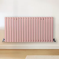 600 x 1180mm Pink Single Panel Horizontal Designer Radiator Milano Aruba