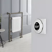 Milano Elizabeth Dark Brushed Brass Traditional Dual Fuel Heated Towel Rail 930mm x 620mm With WiFi Thermostat