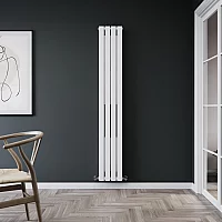 White Double Flat Panel Type 21 Designer Radiator 1780 x 280mm Milano Alpha