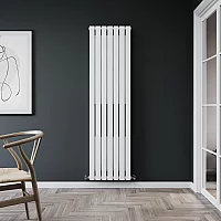 1780 x 490mm Double Flat Panel White Convector Designer Radiator Milano Alpha