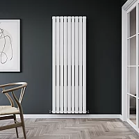 Milano Alpha White Vertical Flat Panel Designer Convector Radiator 1780mm x 630mm Double Panel