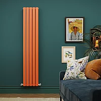 1780mm x 350mm Double Flat Panel Orange Modern Designer Radiator Milano Alpha