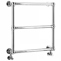 Milano Derwent Chrome Traditional Minimalist Heated Towel Rail 680mm x 673mm