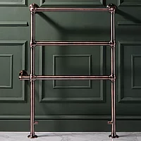 Milano Derwent Minimalist Electric Traditional Heated Towel Rail 966mm x 673mm Brushed Bronze
