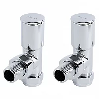 Milano Modern Angled Radiator Valves Pair