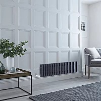 Milano x ECOSO Windsor Traditional Anthracite 3 Column Electric Radiator 300mm x 1010mm Horizontal without Thermostat