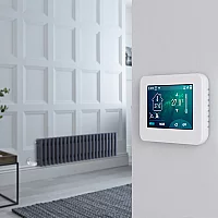 Milano x ECOSO Windsor Traditional Anthracite 3 Column Electric Radiator 300mm x 1010mm Horizontal with Touchscreen WiFi Thermostat