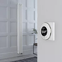 Milano Windsor White Traditional Vertical Electric Triple Column Radiator 1800mm x 200mm with WiFi Thermostat