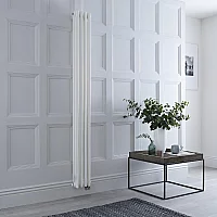 Milano Windsor White Traditional Vertical Electric Triple Column Radiator 1800mm x 200mm without Thermostat