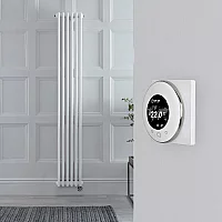 Milano Windsor White Traditional Vertical Electric Triple Column Radiator 1800mm x 290mm with WiFi Thermostat