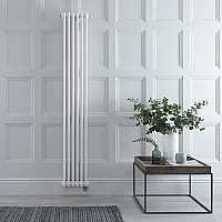 Milano Windsor White Traditional Vertical Electric Triple Column Radiator 1800mm x 290mm without Thermostat