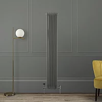 1800mm x 290mm Triple Column Grey Tall Traditional Radiator Milano Windsor