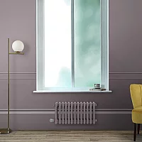 Milano Windsor Traditional Evergreen Horizontal Double Column Electric Radiator 600mm x 1010mm with Black Backlit WiFi Thermostat