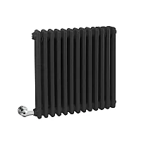 Milano Windsor Traditional Anthracite Horizontal Double Column Electric Radiator 600mm x 605mm without Thermostat