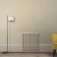 Milano Windsor Traditional Elk Brown Horizontal Double Column Electric Radiator 300mm x 1010mm with Black Backlit WiFi Thermostat