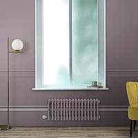 Milano Windsor Traditional Evergreen Horizontal Double Column Electric Radiator 600mm x 1190mm with White Backlit WiFi Thermostat