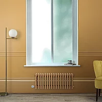 Milano Windsor Traditional Dahlia Purple Horizontal Double Column Electric Radiator 600mm x 1190mm with Black Backlit WiFi Thermostat