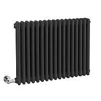 Milano Windsor Traditional Anthracite Horizontal Double Column Electric Radiator 600mm x 785mm without Thermostat