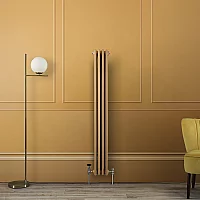 1500mm x 200mm Yellow Vertical Traditional Double Column Radiator Milano Windsor