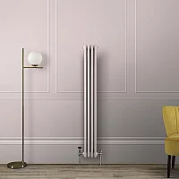 1500mm x 200mm Rose Petal Pink Vertical Traditional Double Column Radiator Milano Windsor
