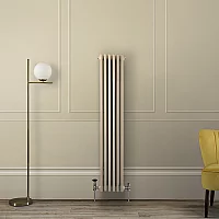 1500mm x 290mm Brown Vertical Traditional Double Column Radiator Milano Windsor