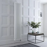 Milano Windsor White Traditional Vertical Electric Triple Column Radiator 1800mm x 380mm without Thermostat