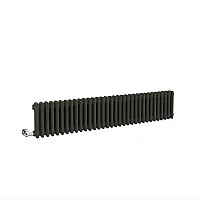 Milano Windsor Traditional Anthracite Horizontal Double Column Electric Radiator 300mm x 1505mm without Thermostat