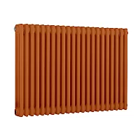 Milano Windsor Sunset Orange Horizontal Traditional Triple Column Radiator 750mm x 1010mm