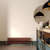 300mm x 1190mm Triple Column Metallic Copper Horizontal Vintage Radiator Milano Windsor
