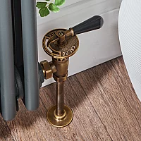 Milano Traditional Angled Thermostatic Radiator Valves Brass