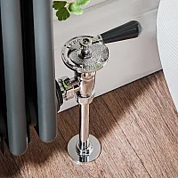 Milano Traditional Angled Thermostatic Radiator Valves Chrome