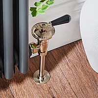 Milano Traditional Angled Thermostatic Radiator Valves Satin