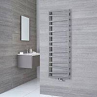 Terma Zig Zag Silver Vertical Heated Towel Rail 1545mm x 500mm