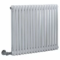 Milano Windsor Traditional White Horizontal Double Column Electric Radiator 300mm x 605mm without WiFi Thermostat