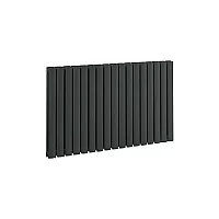 Milano Aruba Horizontal Designer Radiator Double Panel 635mm x 1000mm Mouse Grey