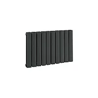 Milano Aruba Horizontal Designer Radiator Double Panel 400mm x 590mm Mouse Grey
