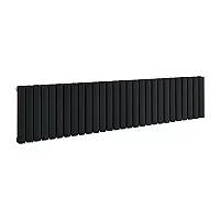 Milano Aruba Horizontal Designer Radiator Double Panel 400mm x 1647mm Dark Charcoal