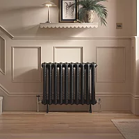 Milano Bloomsbury Traditional Horizontal 2 Column Radiator 600mm x 920mm Black