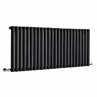Black Single Panel Designer Radiator Horizontal 600 x 1400mm Sterling Quinn