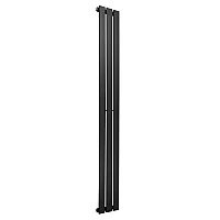 1750mm x 210mm Vertical Black Flat Single Panel Radiator Sterling Arlie Low Priced Tall Radiators