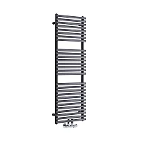 Milano Via Anthracite Bar on Bar Central Connection Heated Towel Rail 835mm x 400mm
