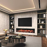 Evonic Halo 1800 Built In Media Wall Electric Fire