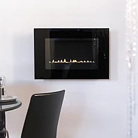 Eko Fires 5060 Black Glass Wall Mounted Flueless Gas Fire