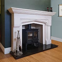 Axon Shelburne Limestone Fireplace