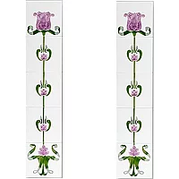 Cast Tec Tulip Lilac and Ivory Fireplace Tiles