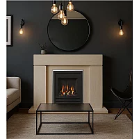 Axon Small Block Limestone Fireplace
